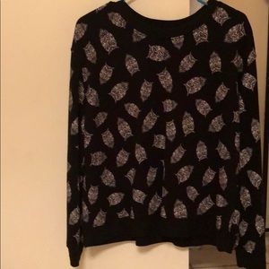 Black Longsleeve with Owls